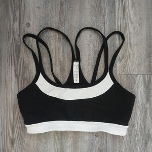 Green Apple Black and White Hard To Find Super Cute Like New Sports Bra Small